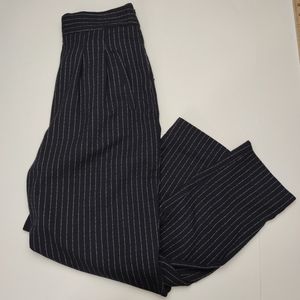 Anthropologie Pleated Striped Pants w/Belt Size 2